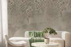 Fototapeta: Pnącza z kwiatami w odcieniach beżu