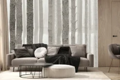 Fototapeta: Pnie drzew w skandynawskim lesie