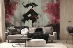 Fototapeta: Pocałunek kobiet z czerwonymi ustami