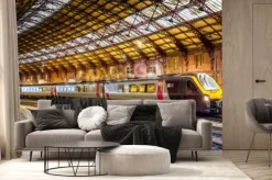 Fototapeta: Pociąg pasażerski w bristol temple meads, anglii
