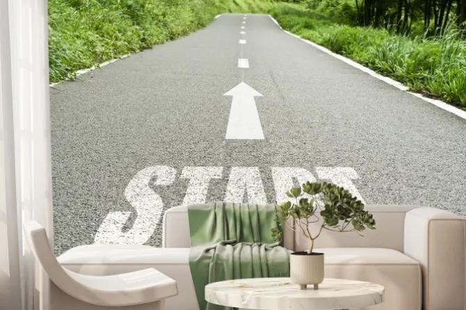 Fototapeta: Początek route de campagne koncepcja