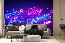 Fototapeta: Podświetlany neonowy pad do gry