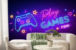 Fototapeta: Podświetlany neonowy pad do gry