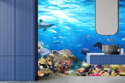 Fototapeta: Podwodna scena z kolorową rafą koralową