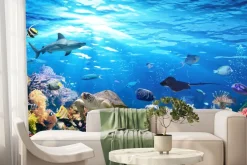 Fototapeta: Podwodna scena z kolorową rafą koralową