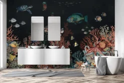 Fototapeta: Podwodny świat z kolorowymi rybami i rafą koralową