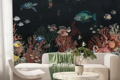 Fototapeta: Podwodny świat z kolorowymi rybami i rafą koralową