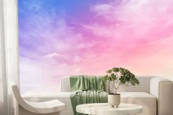 Fototapeta: Pogodne niebo w błękicie i różu
