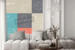 Fototapeta: Pojęcie wektora wina proces podejmowania różnych symboli branżowych