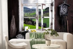 Fototapeta: Pokój w wiejskim domu z widokiem przez okno