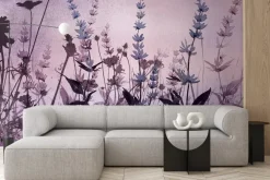 Fototapeta: Polana w kwiatami lawendy w różowych kolorach