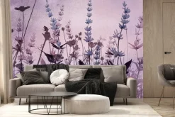 Fototapeta: Polana w kwiatami lawendy w różowych kolorach
