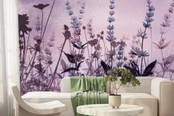 Fototapeta: Polana w kwiatami lawendy w różowych kolorach