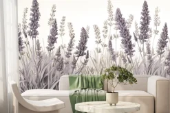 Fototapeta: Polana z kwiatami lawendy