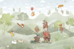 Fototapeta: Polana z sarenkami i lisami