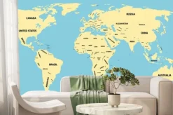 Fototapeta: Polityczna mapa świata