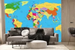 Fototapeta: Polityczna mapa świata