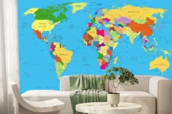 Fototapeta: Polityczna mapa świata