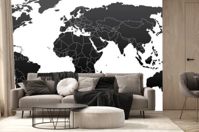 Fototapeta: Polityczna mapa świata