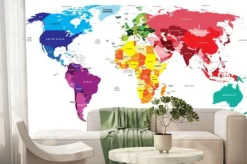 Fototapeta: Polityczna mapa świata