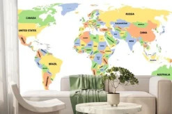 Fototapeta: Polityczna mapa świata