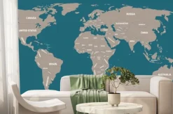 Fototapeta: Polityczna mapa świata