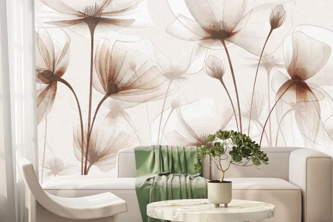 Fototapeta: Polne kwiaty w eleganckim stylu