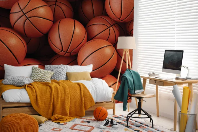 Fototapeta: Pomarańczowe piłki do koszykówki