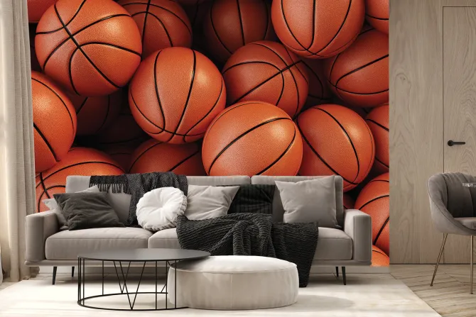 Fototapeta: Pomarańczowe piłki do koszykówki