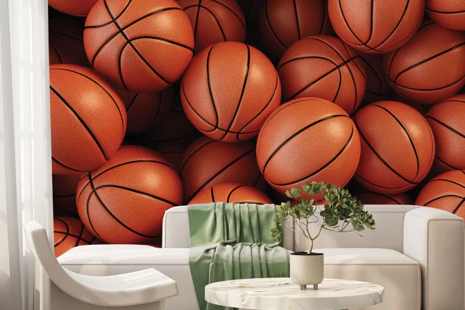 Fototapeta: Pomarańczowe piłki do koszykówki