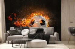 Fototapeta: Płonąca piłka nożna