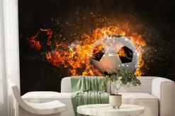 Fototapeta: Płonąca piłka nożna