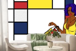 Fototapeta: Pop art woman retro girl happy face