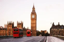 Fototapeta: Poranny krajobraz londynu z big benem