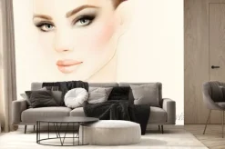 Fototapeta: Portret delikatnie pomalowanej kobiety