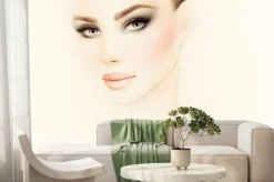 Fototapeta: Portret delikatnie pomalowanej kobiety