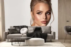 Fototapeta: Portret kobiety w naszyjniku i kolczykach