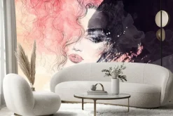 Fototapeta: Portret kobiety w stylu akwareli