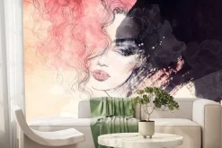 Fototapeta: Portret kobiety w stylu akwareli