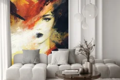 Fototapeta: Portret kobiety w stylu oleju na płótnie