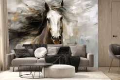 Fototapeta: Portret konia w stylu malunku