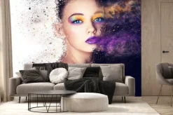 Fototapeta: Portret moda model kobieta kreatywnych makijaż, fotografia studyjna