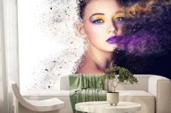 Fototapeta: Portret moda model kobieta kreatywnych makijaż, fotografia studyjna