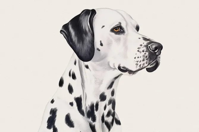 Fototapeta: Portret psa dalmatyńczyk