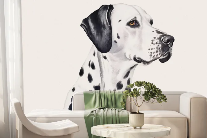 Fototapeta: Portret psa dalmatyńczyk