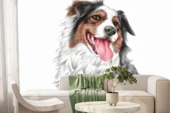 Fototapeta: Portret uśmiechniętego psa owczarka