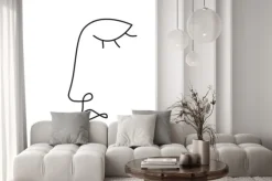 Fototapeta: Portret w stylu line art