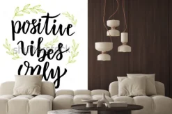 Fototapeta: Positive vibes only. hand lettering calligraphy. inspirational