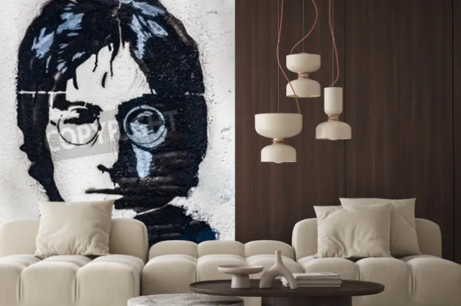 Fototapeta: Prague, republika czeska - 29 kwietnia 2016: mur lennon, portret.