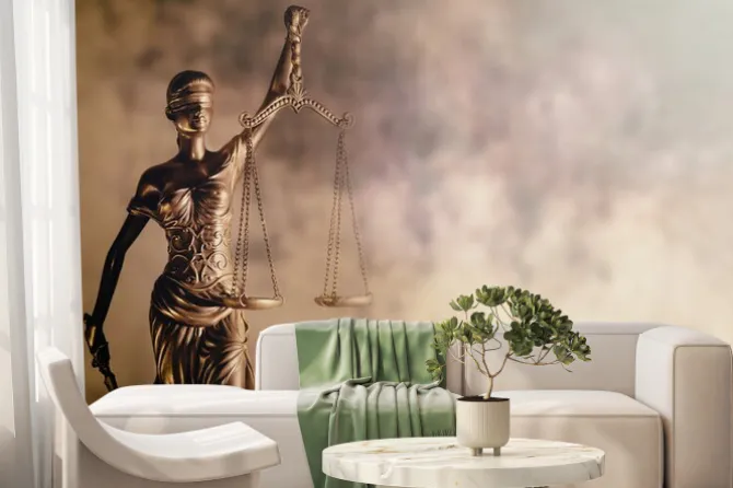 Fototapeta: Prawo koncepcji obrazu, skale sprawiedliwości